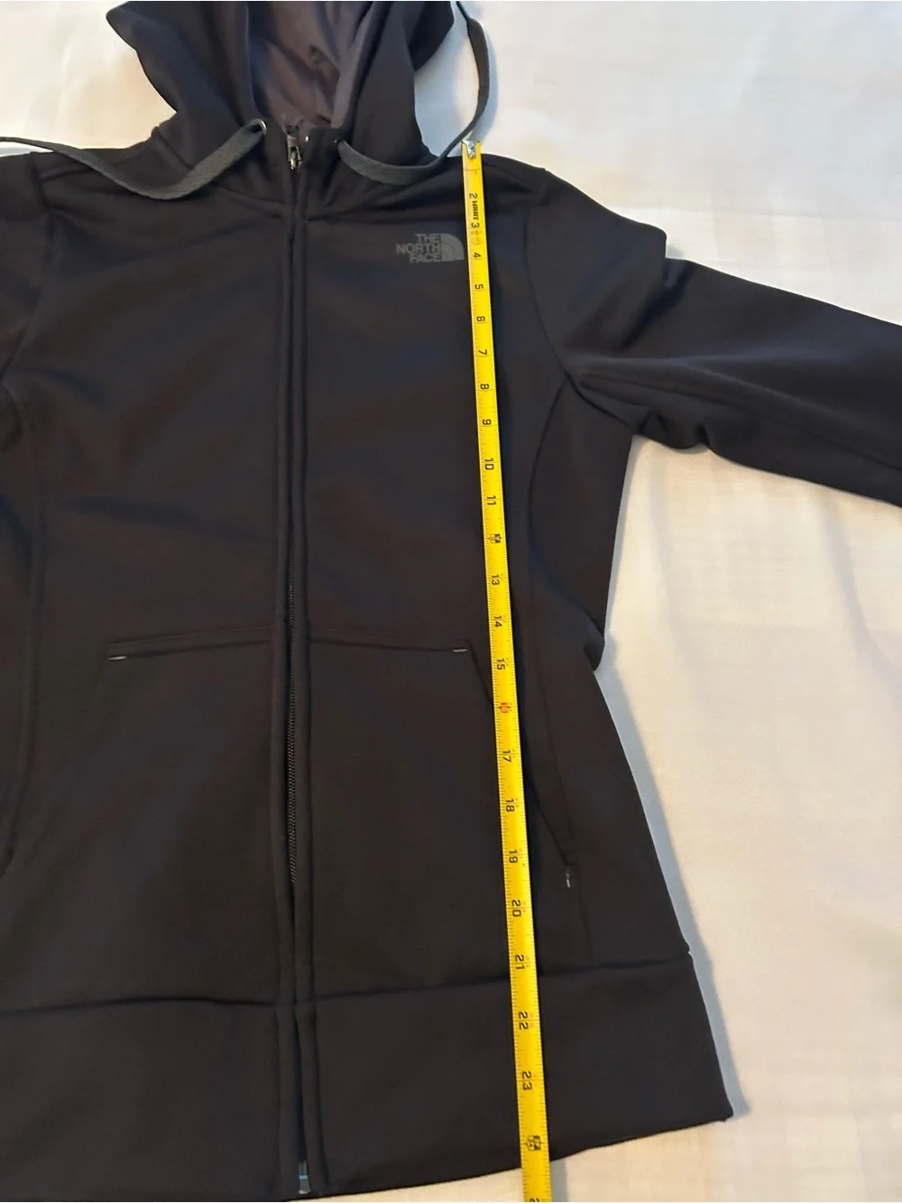 The North Face Women's Black Hooded Fleece Lined Full Zip Jacket SZ SP